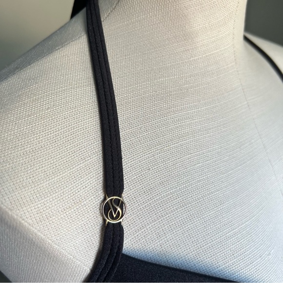 Victoria’s Secret Twist Front Push Up Swim Bikini Top Black Sz 36 D - Picture 9 of 16